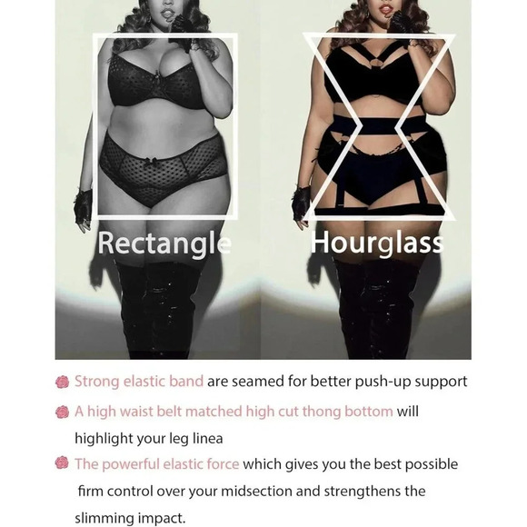 Women Set Underwired 6 Pieces Bra and Panty Strappy Cut Out PU Skirts  Choker - Picture 6 of 9